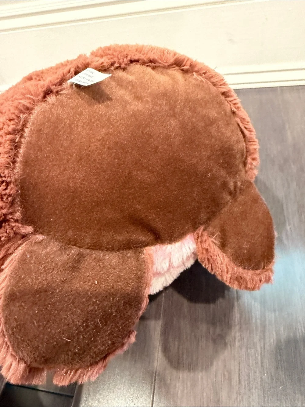 Brown 14” in Plush Bear with Pink Chevron Belly Stuffed Animal Kids Toddler
